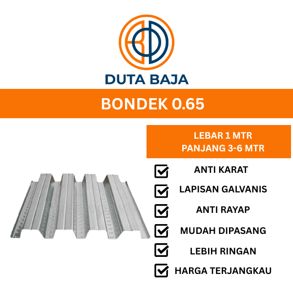 BONDEK 0.65 mm / BONDECK/ BONDEX/FLOORDECK [DUTA BAJA OFFICIAL STORE]