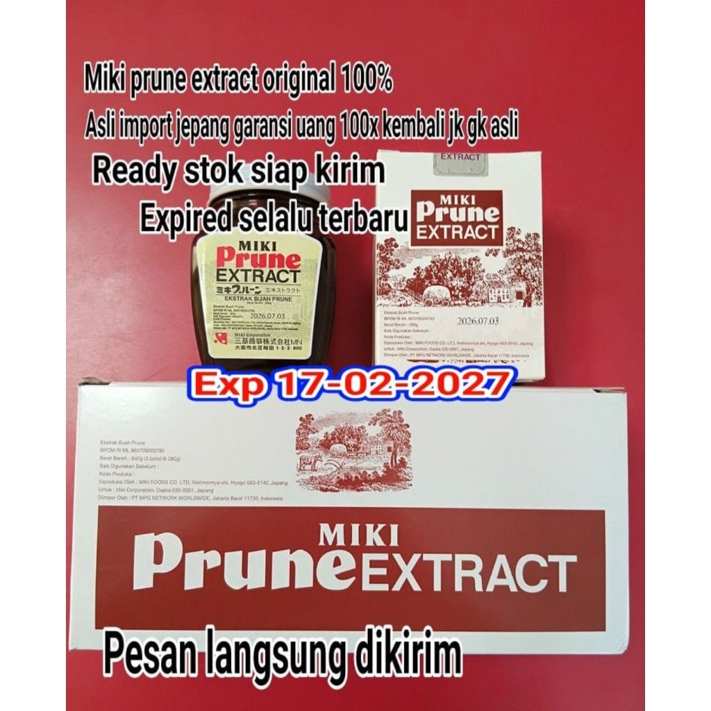 siap kirim miki prune extract from jepang