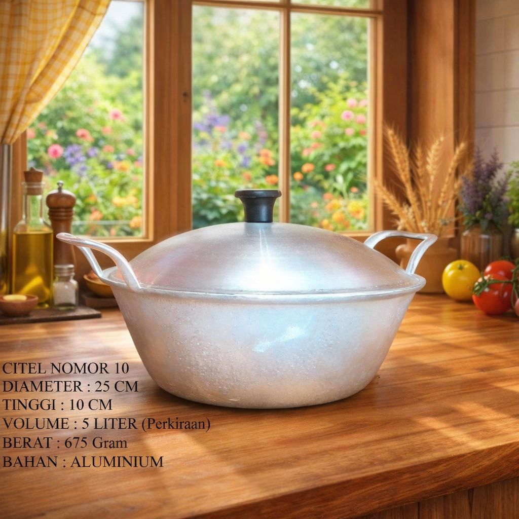Panci Katel Citel Aluminium Tebal Anti Lengket No. 12