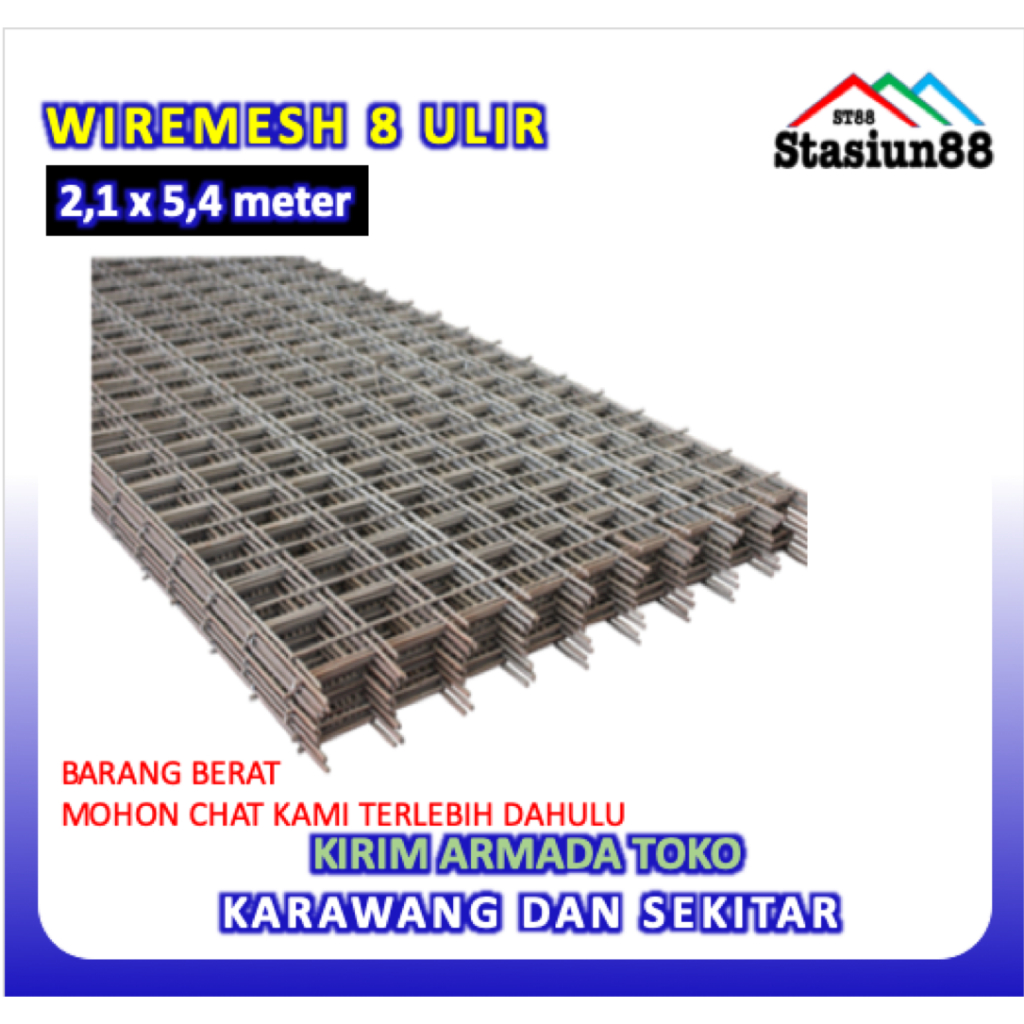 WIREMESH 8MM 2,1X5,4 METER BESI ULIR