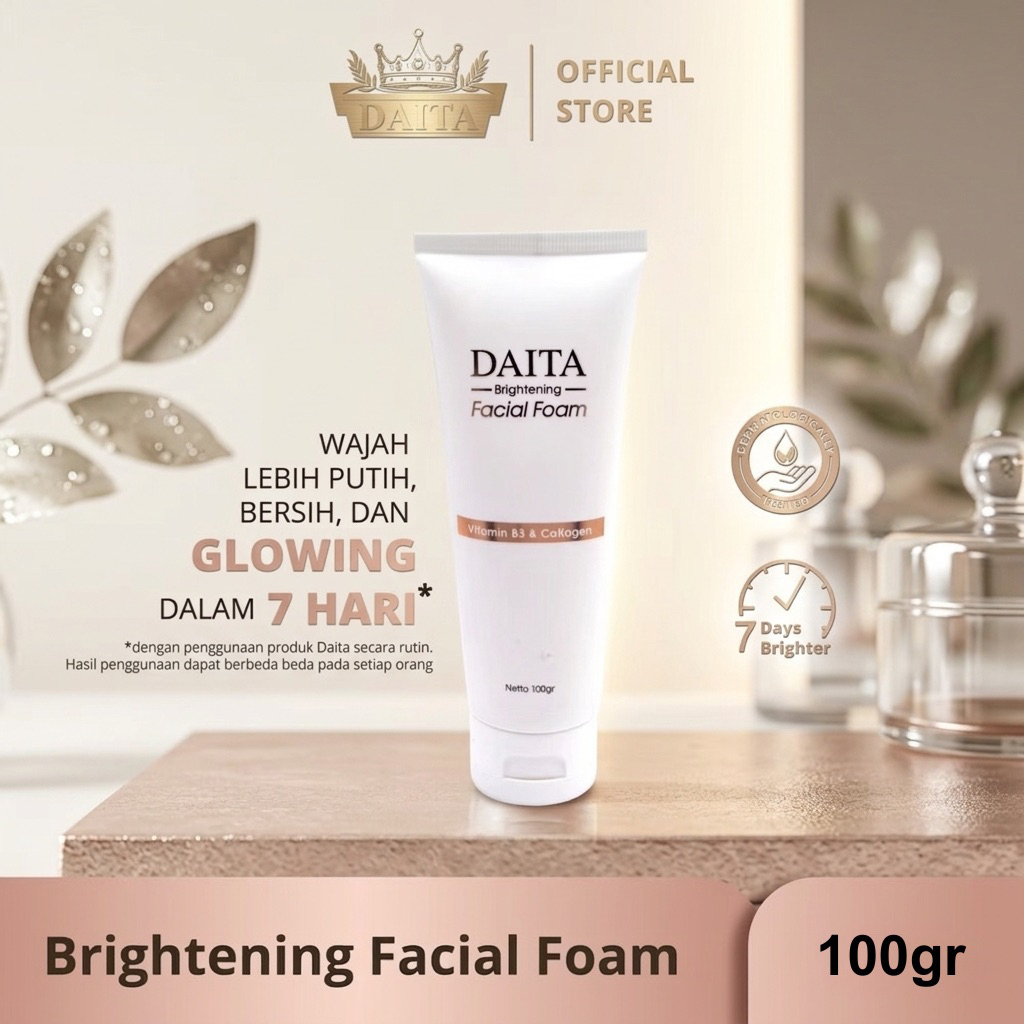 PROMO Daita Brightening Facial Foam | Sabun Collagen Pencerah Wajah | Sabun Cuci Muka Pemutih