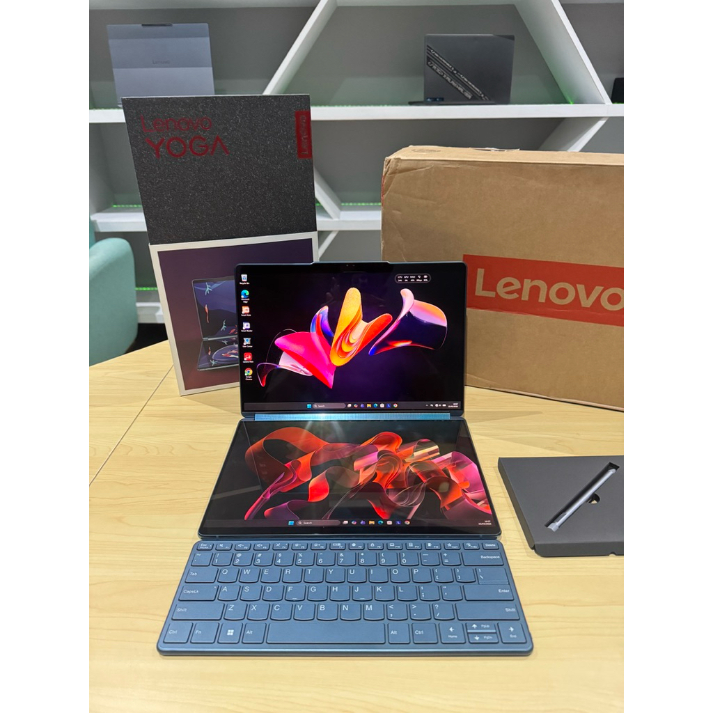 Laptop Lenovo Yoga Book 9i Dual Layar Fullset Yogabook Ultra 7 32/1TB Garansi Panjang