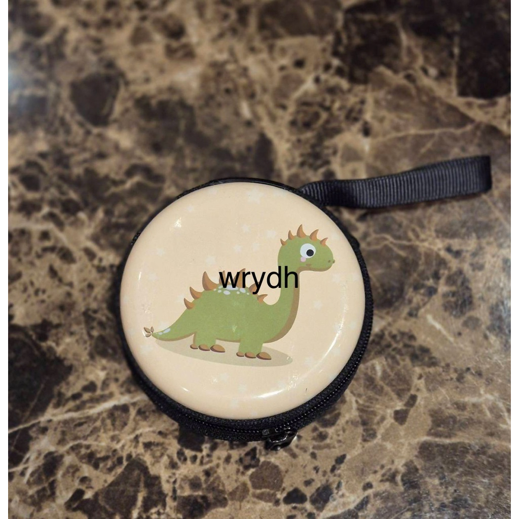 Wadah kaleng tin toys dompet koin dinosaurus