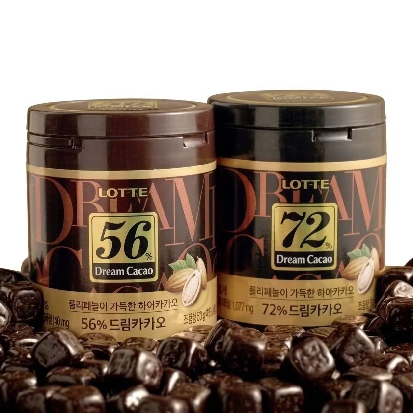 Lotte Dream Cacao Korea Chocolate Cube 72% 86 Gram