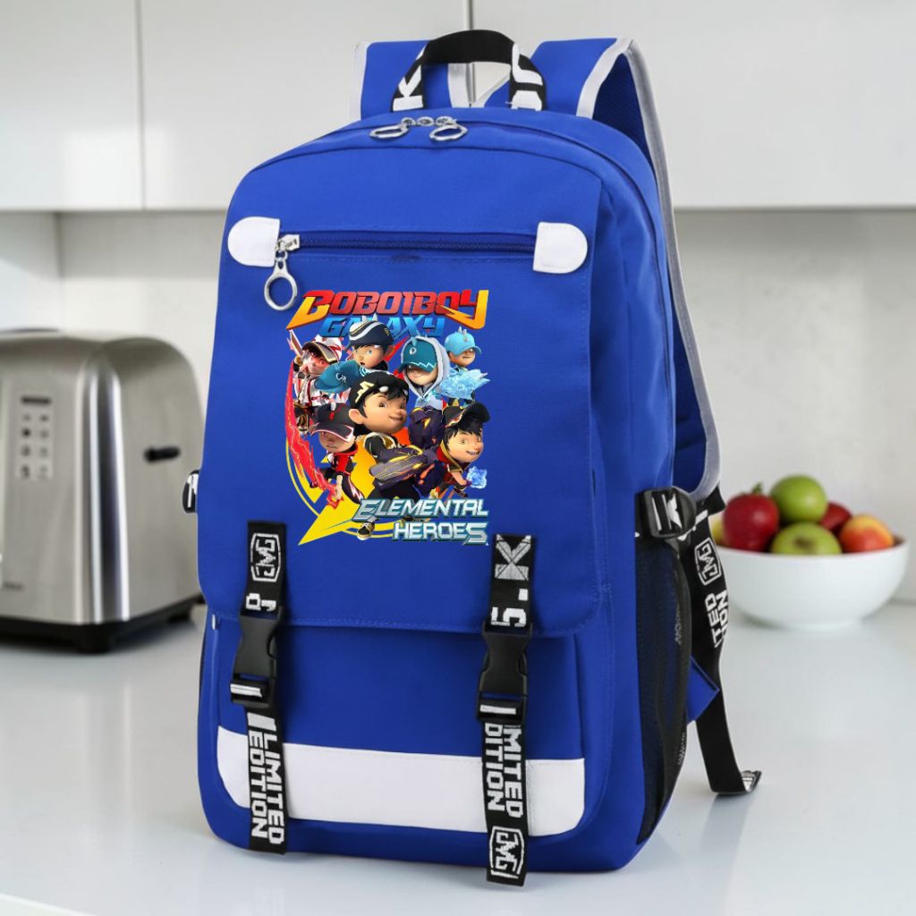 Tas Boboiboy Anak Laki Laki - Tas Sekolah Anak SD Boboiboy - Tas Ransel Sekolah TK SD