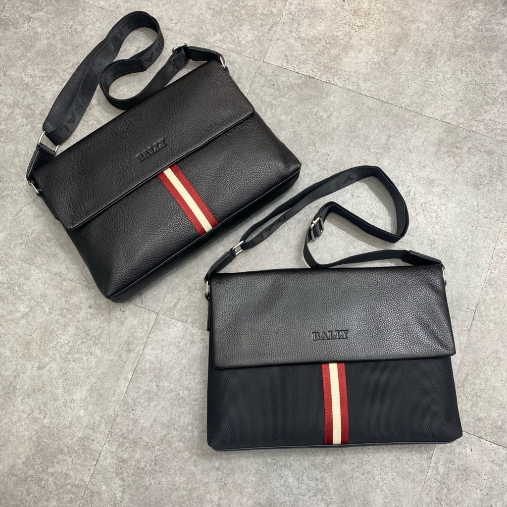 Tas selempang pria kantor jalan bally kulit