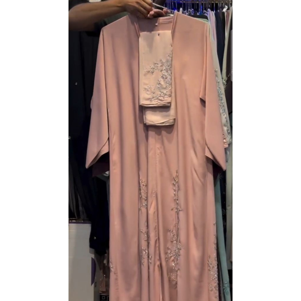 [PRE ORDER] Abaya Madinah Swarovski Mevvah | Abaya Saudi | Abaya Madinah | Abaya