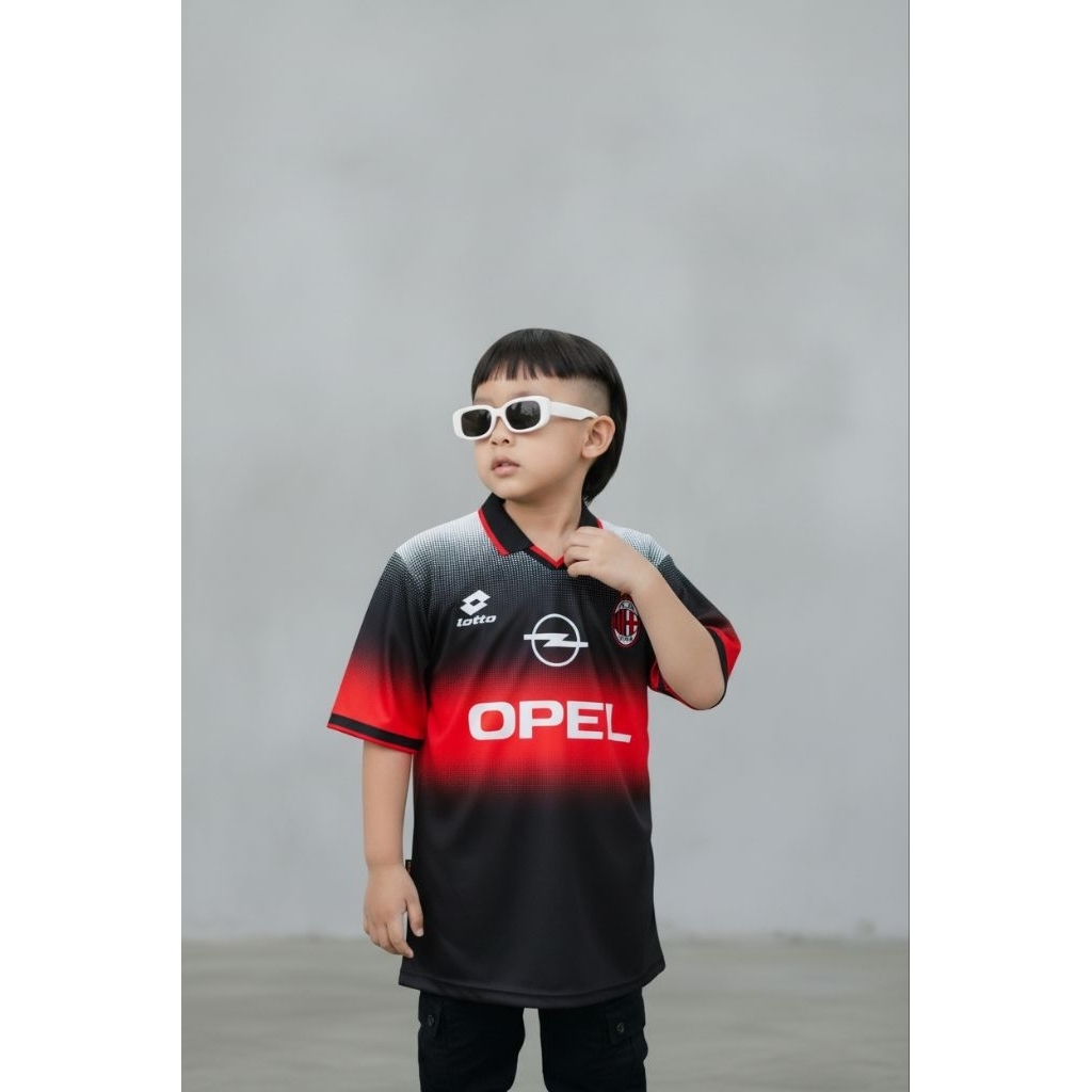 Jersey retro fantasy AC Milan anak / baju bola anak AC Milan