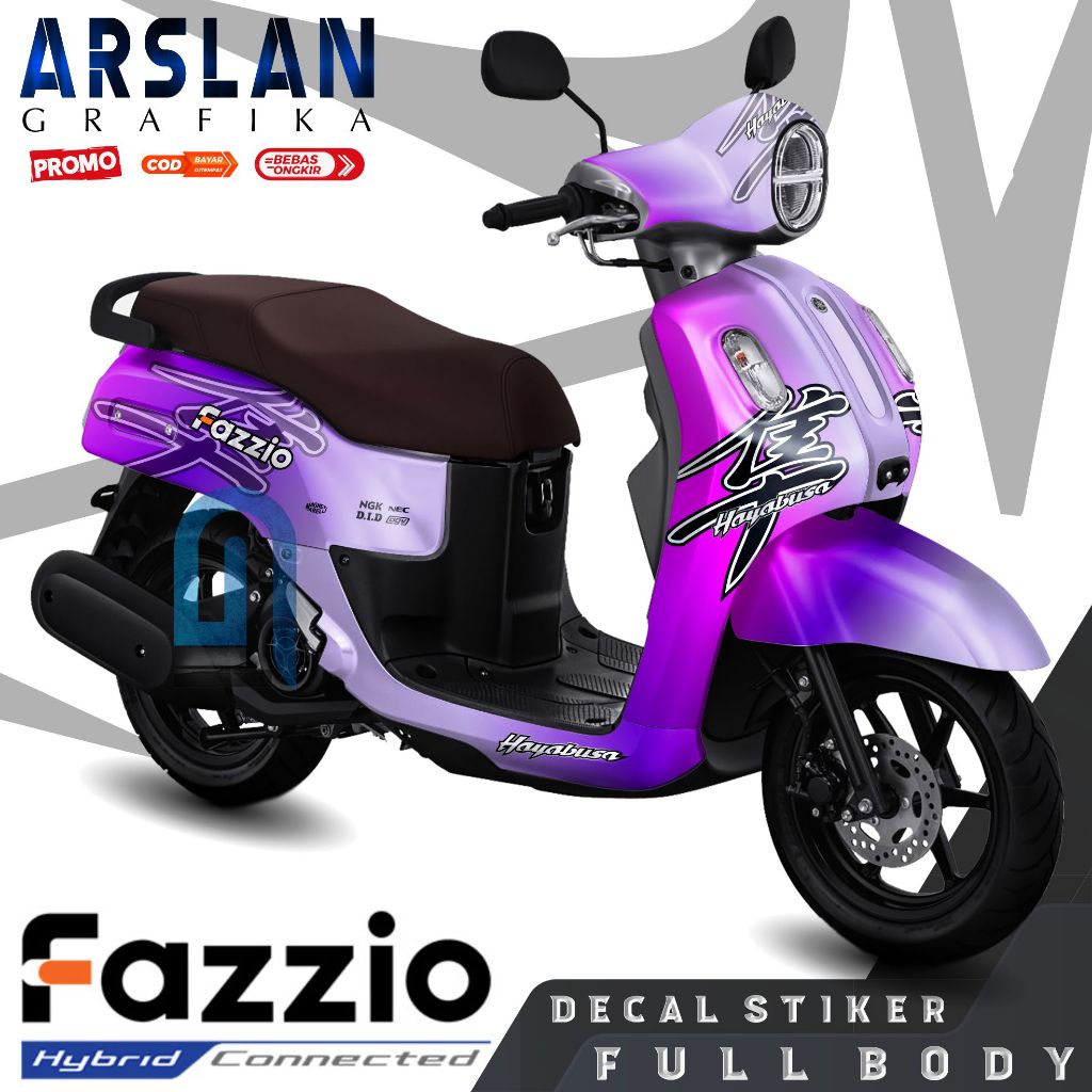 Decal FAZZIO Full Body Custom Stiker Motor FAZZIO Kalcer 2025 Set LIst Stiker Variasi Hayabusa Bungl