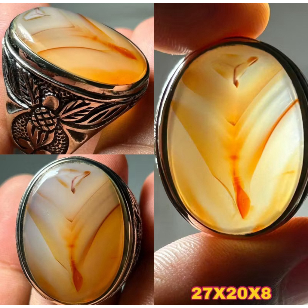 NATURAL BATU AKIK YAMAN JUNDER MOTIF BULU AYAM