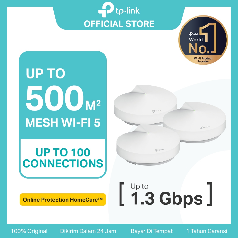 TP-Link Deco M5 | AC1300 Mesh WiFi System | Dual Band | Gigabit | Router Extender | 1/2/3 Pack