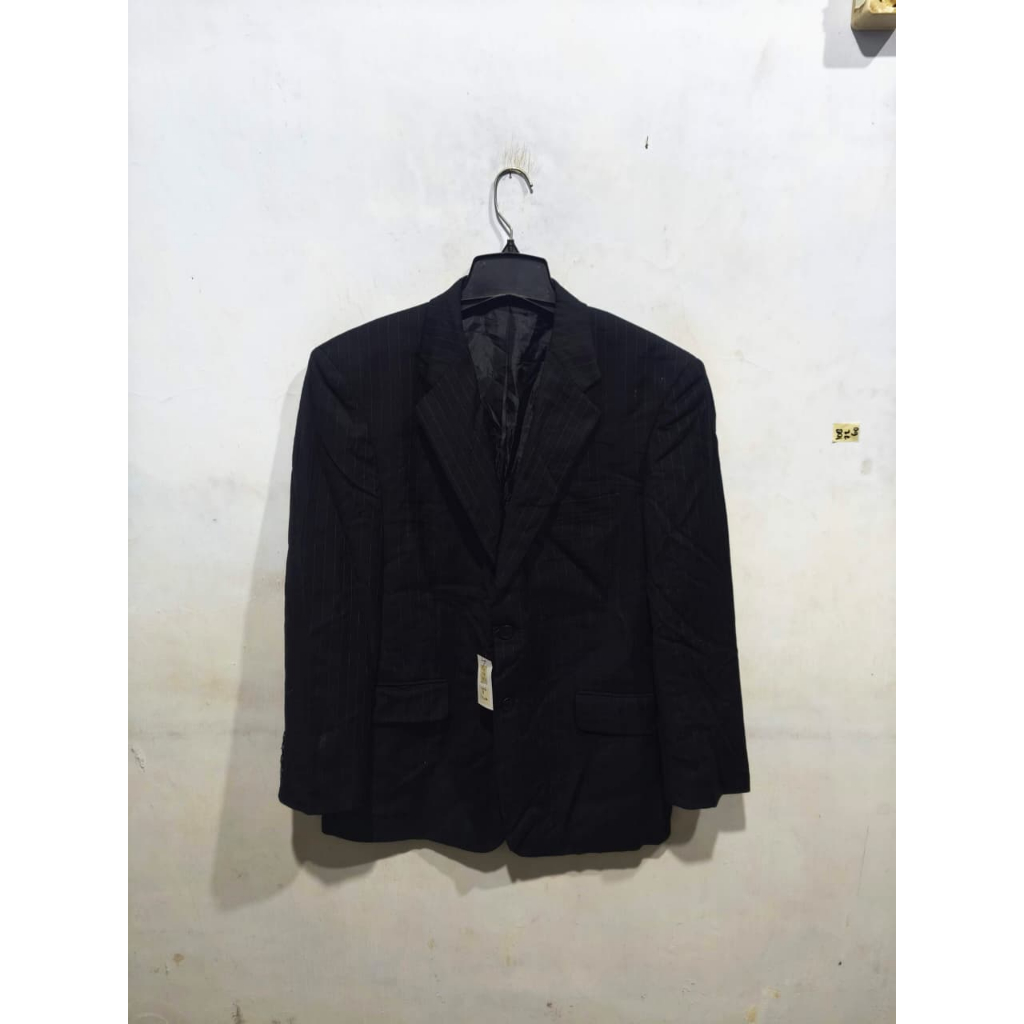 JAS HITAM PRIA WOOL GENGENO ITALY SIZE .L  BLAZER PRIA JAS BLAZER BRANDED JAS NIKAH JAS KANTOR BLAZE