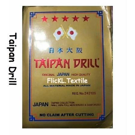 ASLI Kain Drill Taipan Bahan Taipan Drill Seragam Rollan READY STOCK