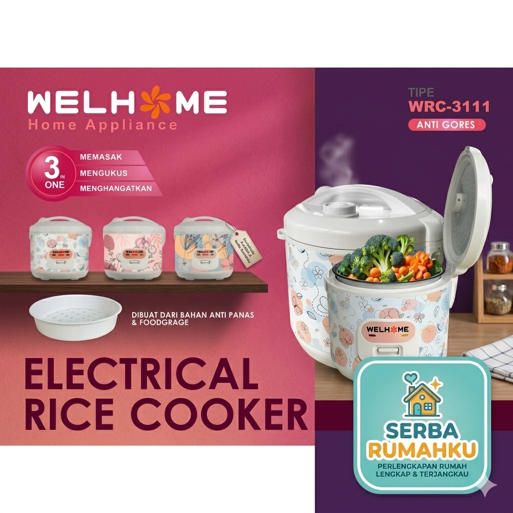 WELHOME RICE COOKER WRC-3111 RICECOOKER WELHOME WRC 3111