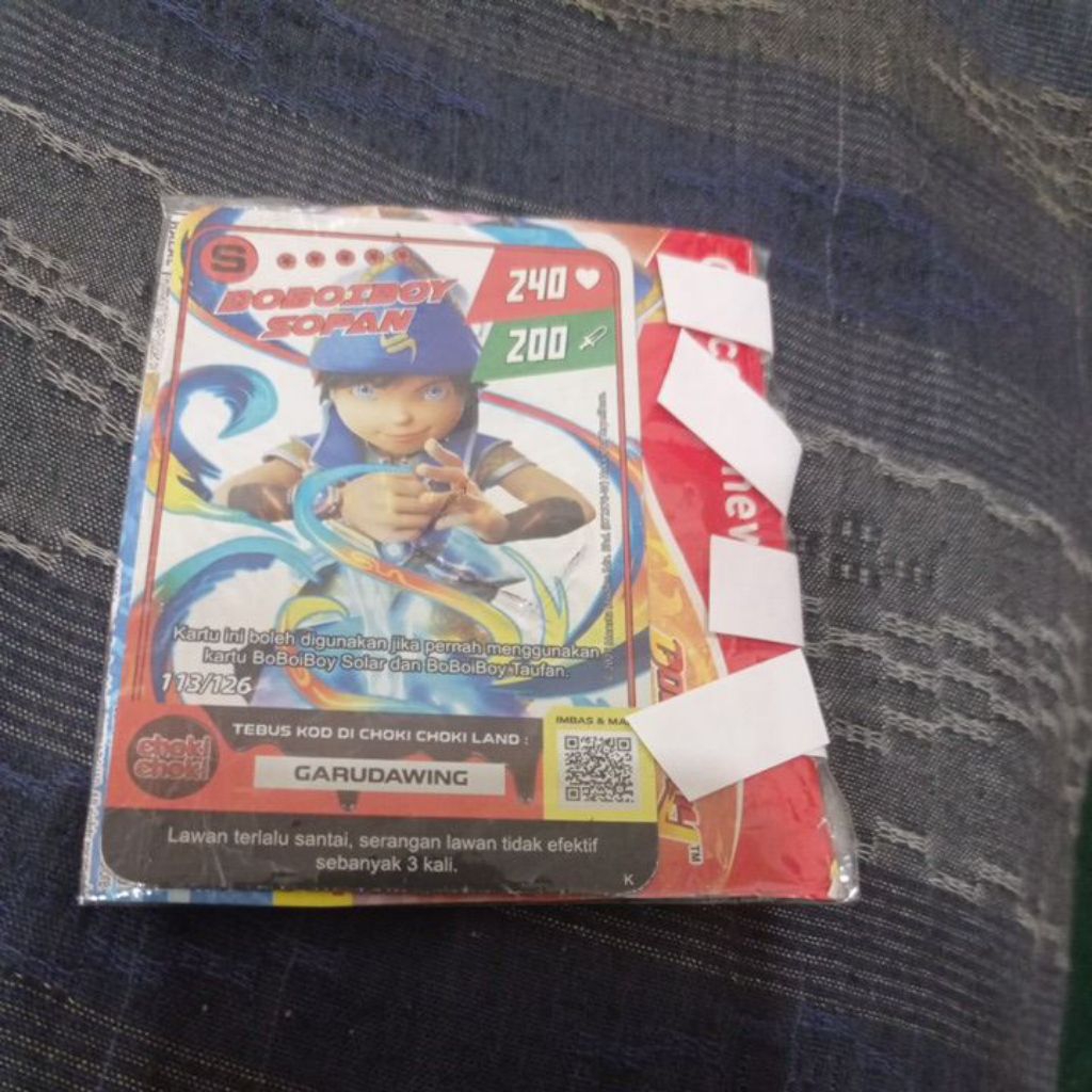 Kartu boboiboy Sopan