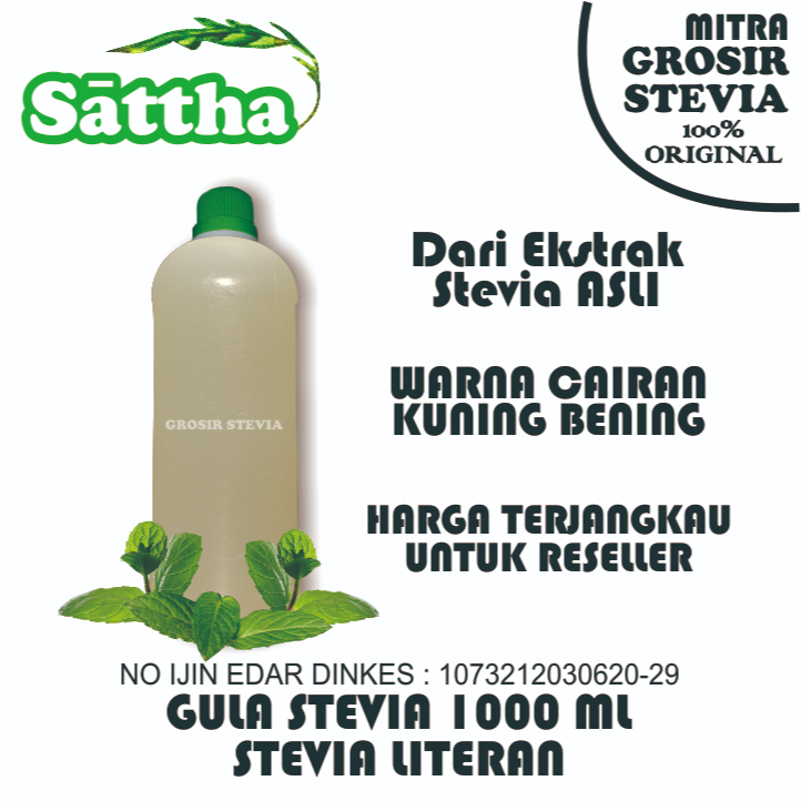 Gula Stevia Cair 1000ml, 100% Original Produk Grosir Stevia