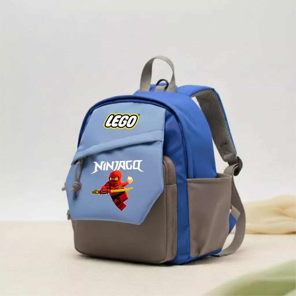 Catenzo - Tas Sekolah Anak Ringan TK/ Paud Gambar Ninjago Lego Muat Buku Alat Tulis & Bekal CUT 028 