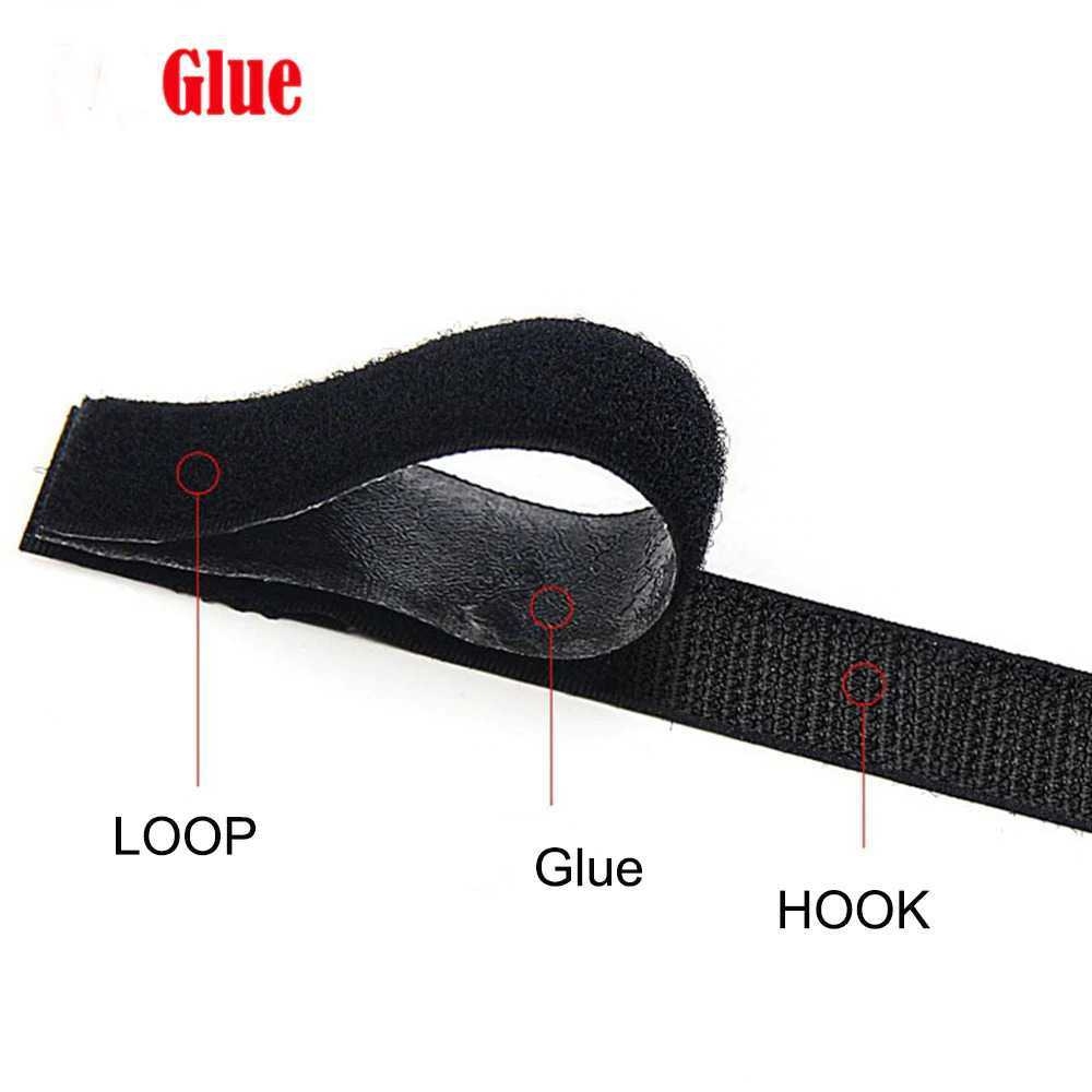 Velcro Tape Sticker Double Side Perekat Serbaguna 2 sisi lakban velcro tape 2cm 3cm 5cm Hitam