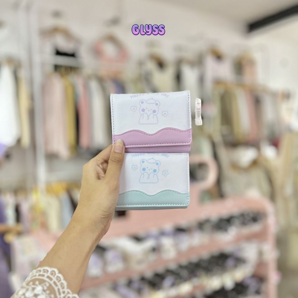 happy - GLYSS Dompet Uang Happy / dompet sekat kartu