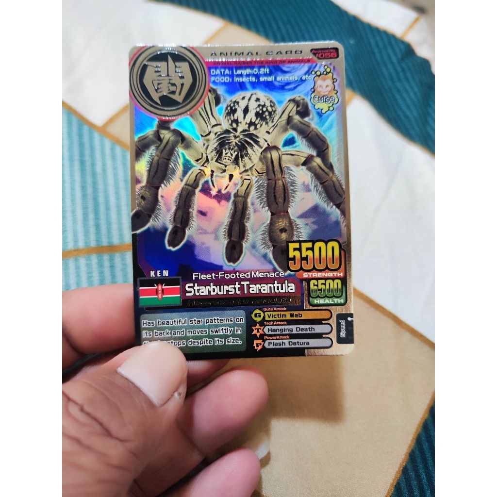animal kaiser plus v3 silver card starburst tarantula
