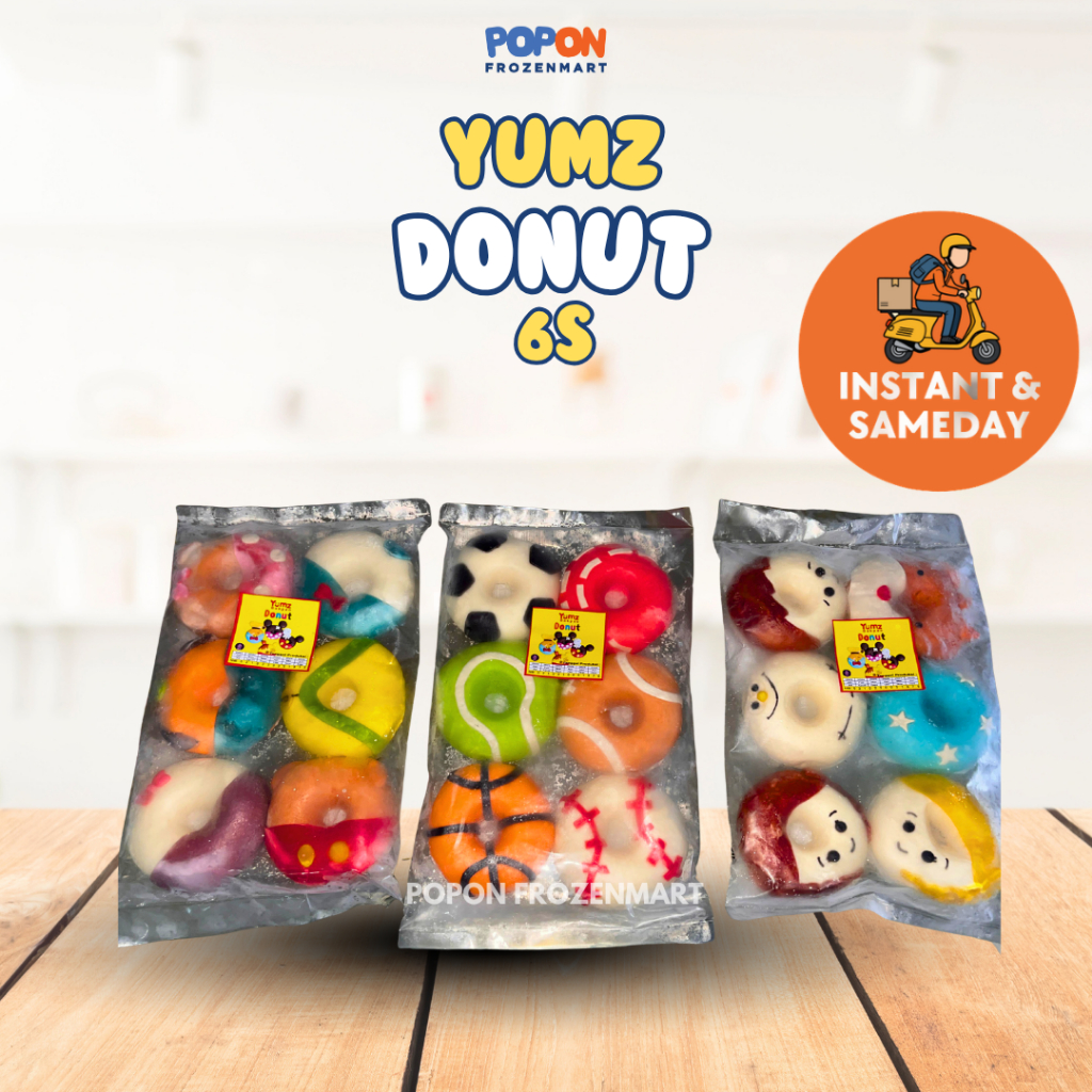 Yumz Mini Bakpao Donut 6S (DIKIRIM GAMBAR RANDOM,TIDAK DAPAT MEMILIH) | Frozen Snack Praktis Siap Ku