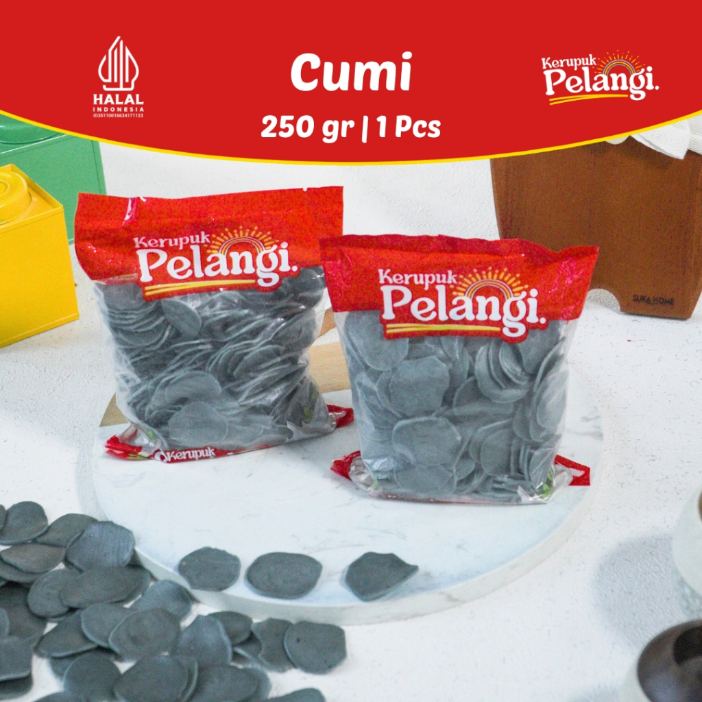 250 GR KERUPUK CUMI KERUPUK PELANGI KERUPUK RASA CUMI MENTAH