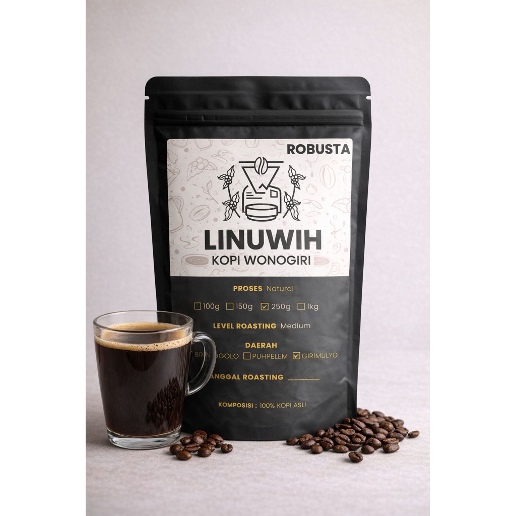 kopi biji robusta asli wonogiri