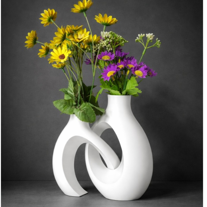 Vas Bunga Hias Modern Pajangan Meja Ruang Tamu Minimalis Co