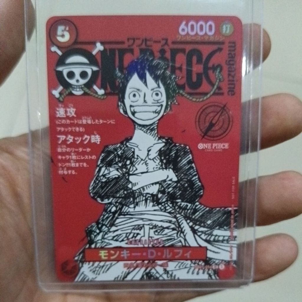 One Piece Card TCG Monkey D Luffy ST21-014 SR Red Magazine Promo Vol20 Jepang Rare Koleksi Bandai Or