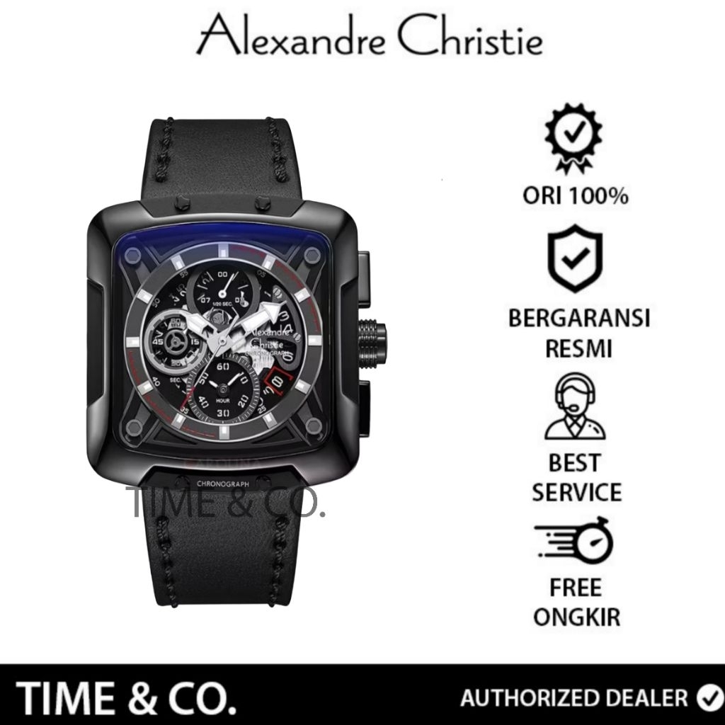 Jam Tangan Pria Alexandre Christie AC 3030 GCLIPBA AC3030 Original Leather Strap