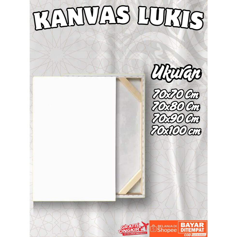 Kanvas/Canvas Lukis ukuran 70x70/70x80/70x90/70x100