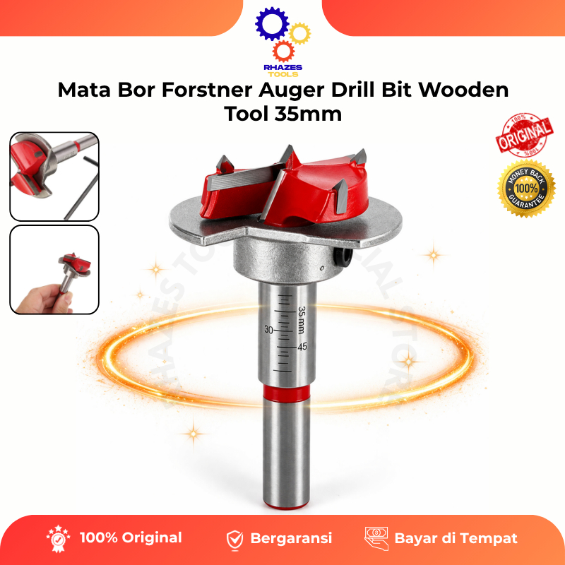 [BEST QUALITY] MATA BOR FORSTNER AUGER DRILL BIT WOODEN TOOL 35MM – AUGER BIT KAYU – MATA BOR LUBANG
