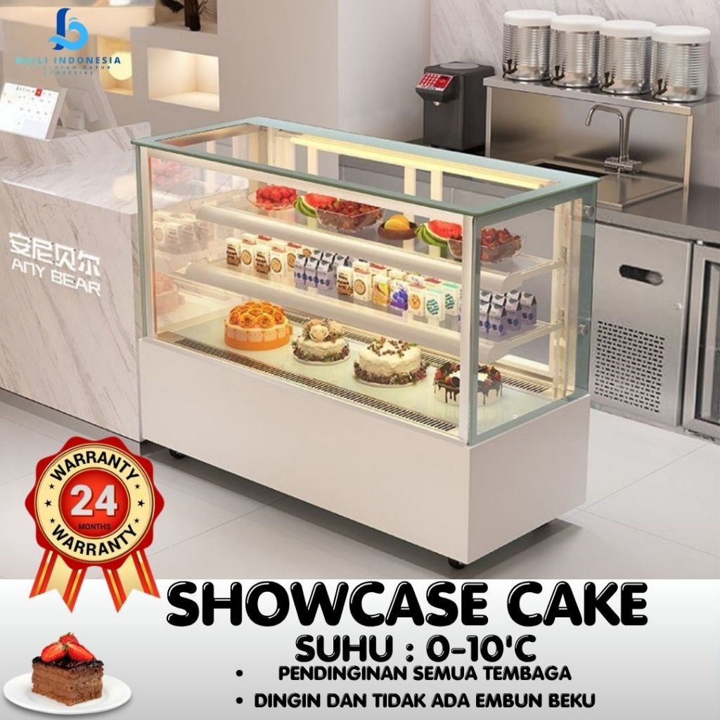 BAILI SHOWCASE CAKE ETALASE PENDINGIN KUE SHOWCASE COOLER COUNTER CAKE GARANSI 24BULAN