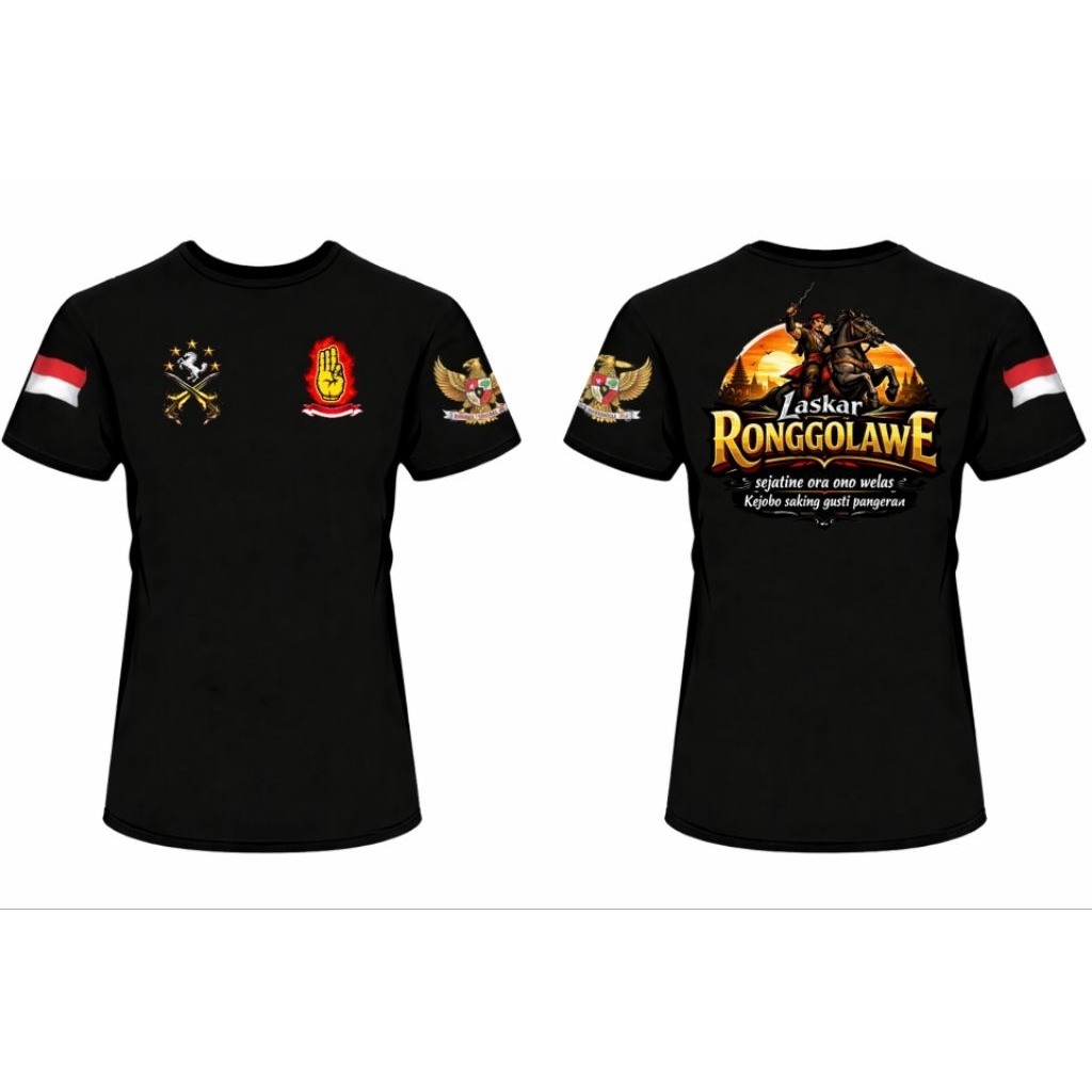 Kaos Laskar Ronggolawe motif 2