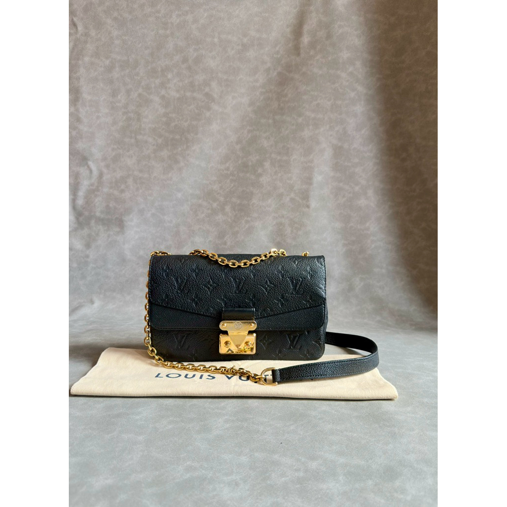 preloved 2021 2022 lv marceau shoulder empreinte black leather louis vuitton metis
