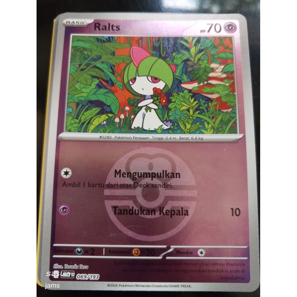 Pokemon Ralts energi holo en