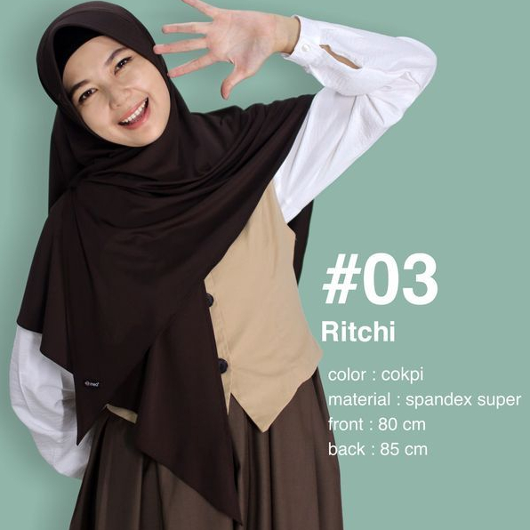 BERGO RITCHI BY ENNEA, BERGO SIMPLE, HIJAB INSTAN, HIJAB BERGO