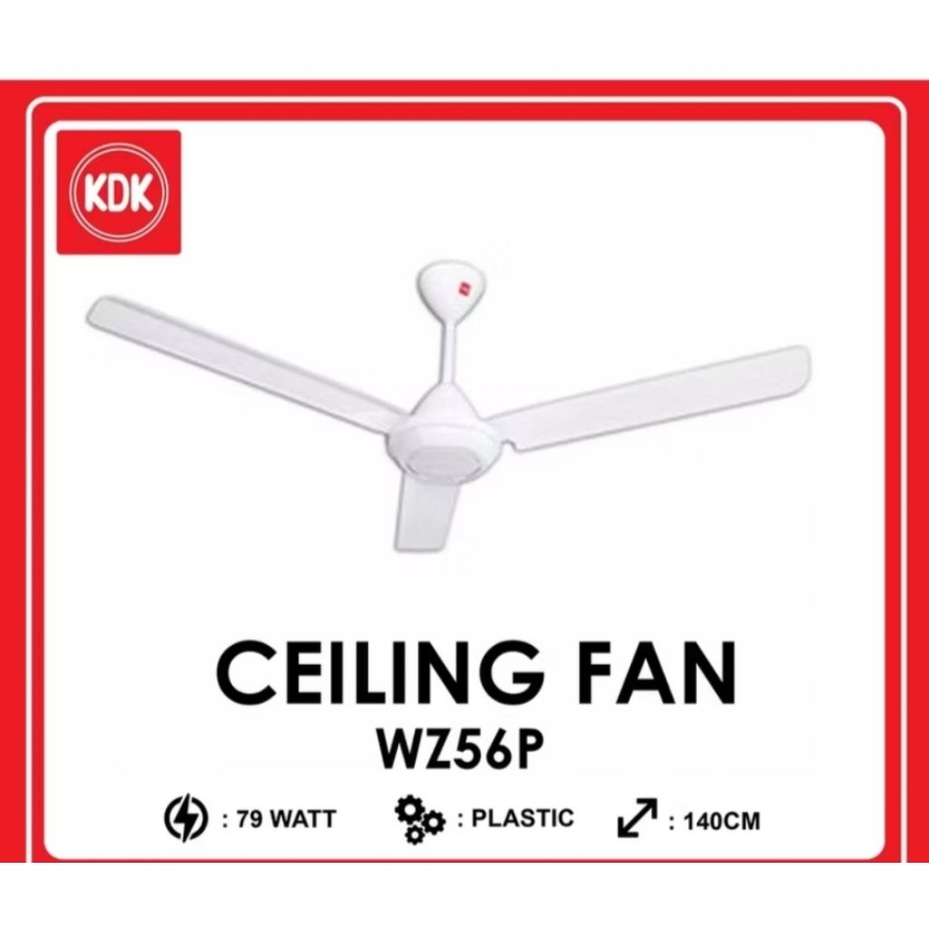 KDK Ceiling Fan 56 WZ56P /Kipas Angin Gantung Plafon KDK/Kipas Angin