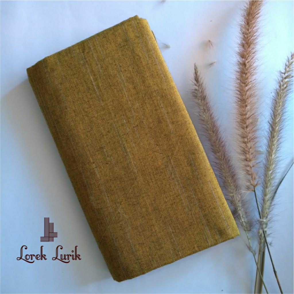 Kain Lurik Gerimis  Kuning / Batik Lurik Tenun Gerimis Kuning Kunyit
