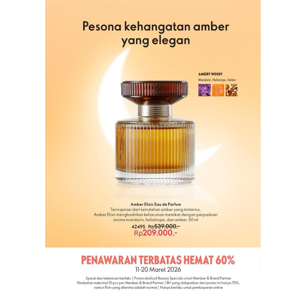 Parfum Amber Elixir Oriflame 50ml