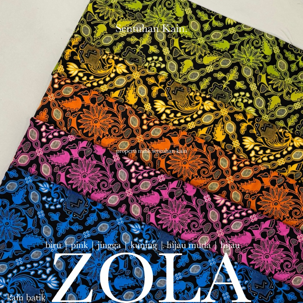 SENTUHAN KAIN - KAIN BATIK POLYESTER WARNA ZOLA