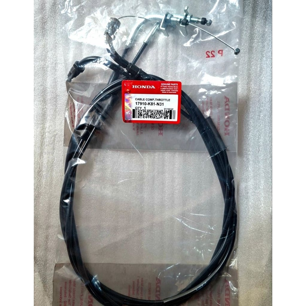 KABEL GAS ATAS BAWAH BEAT ESP/SCOOPY ESP