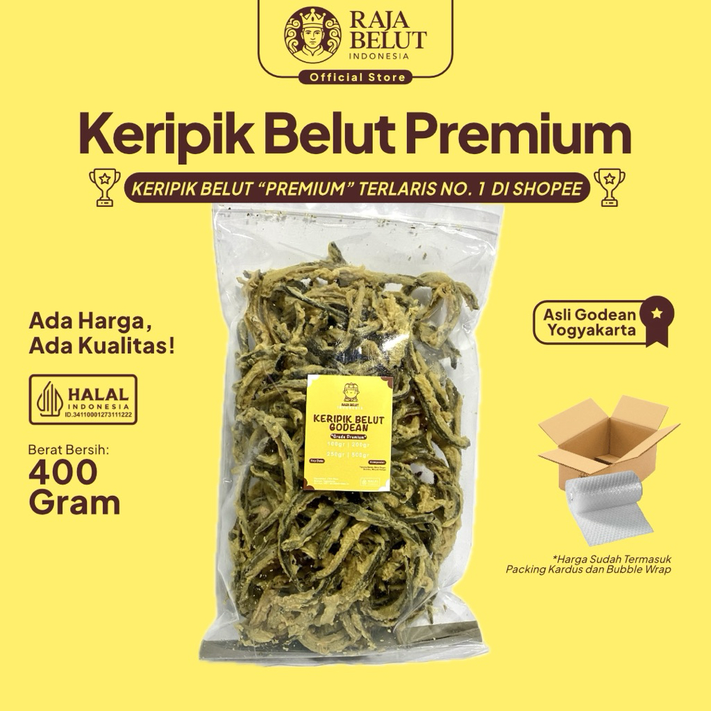 Keripik Belut Grade PREMIUM Asli Godean Yogyakarta | 400gr
