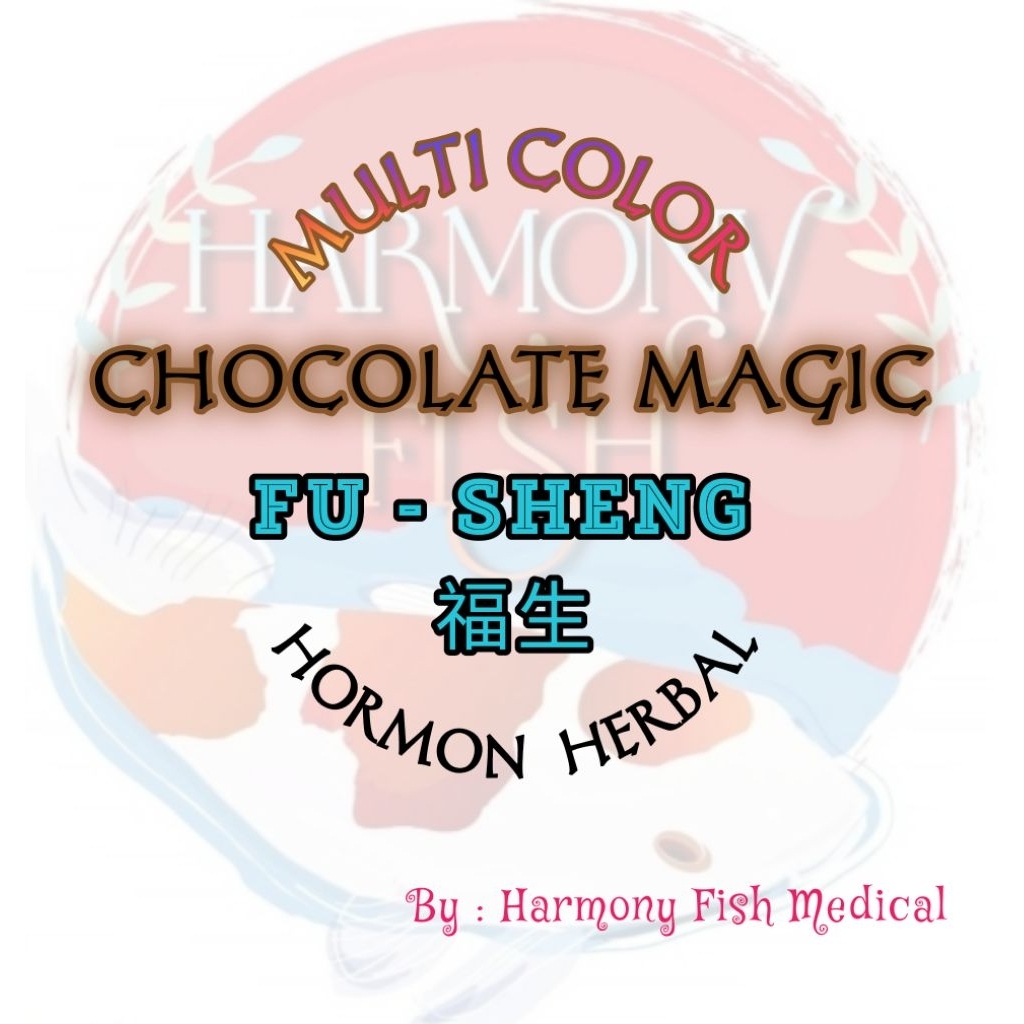 Chocolate Magic FU-SHENG @5gr Berbentuk BUBUK. Multicolor, Hormon Herbal, Multivitamin ikan hias koi