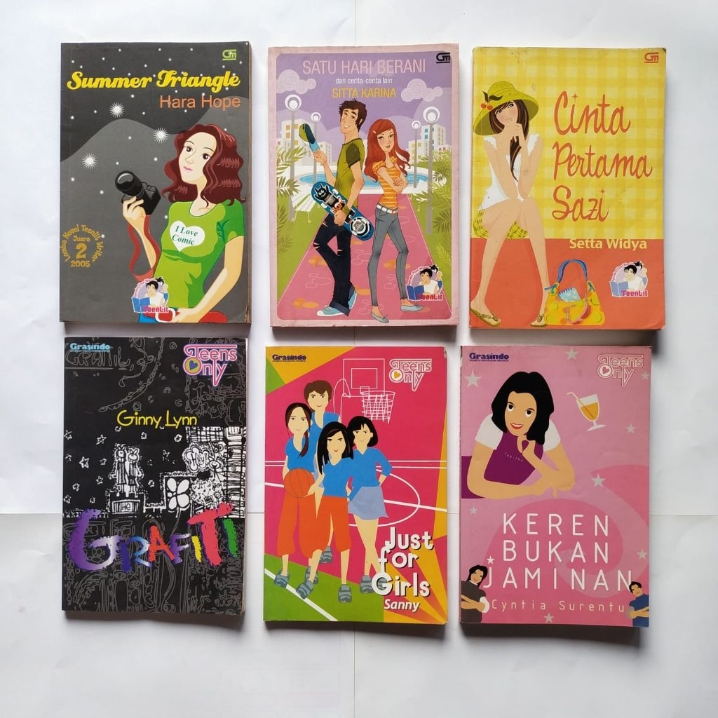 Buku Novel TeenLit, LUNA, SATU HARI BERANI, Cinta Pertama Sazi, GRAFITI, JUST FOR GIRLS, KEREN BUKAN