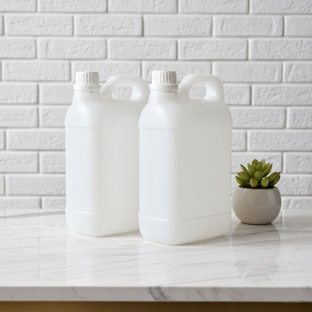 Jerigen Plastik 2 Liter HDPE Food Grade, Tutup Rapat Anti Bocor