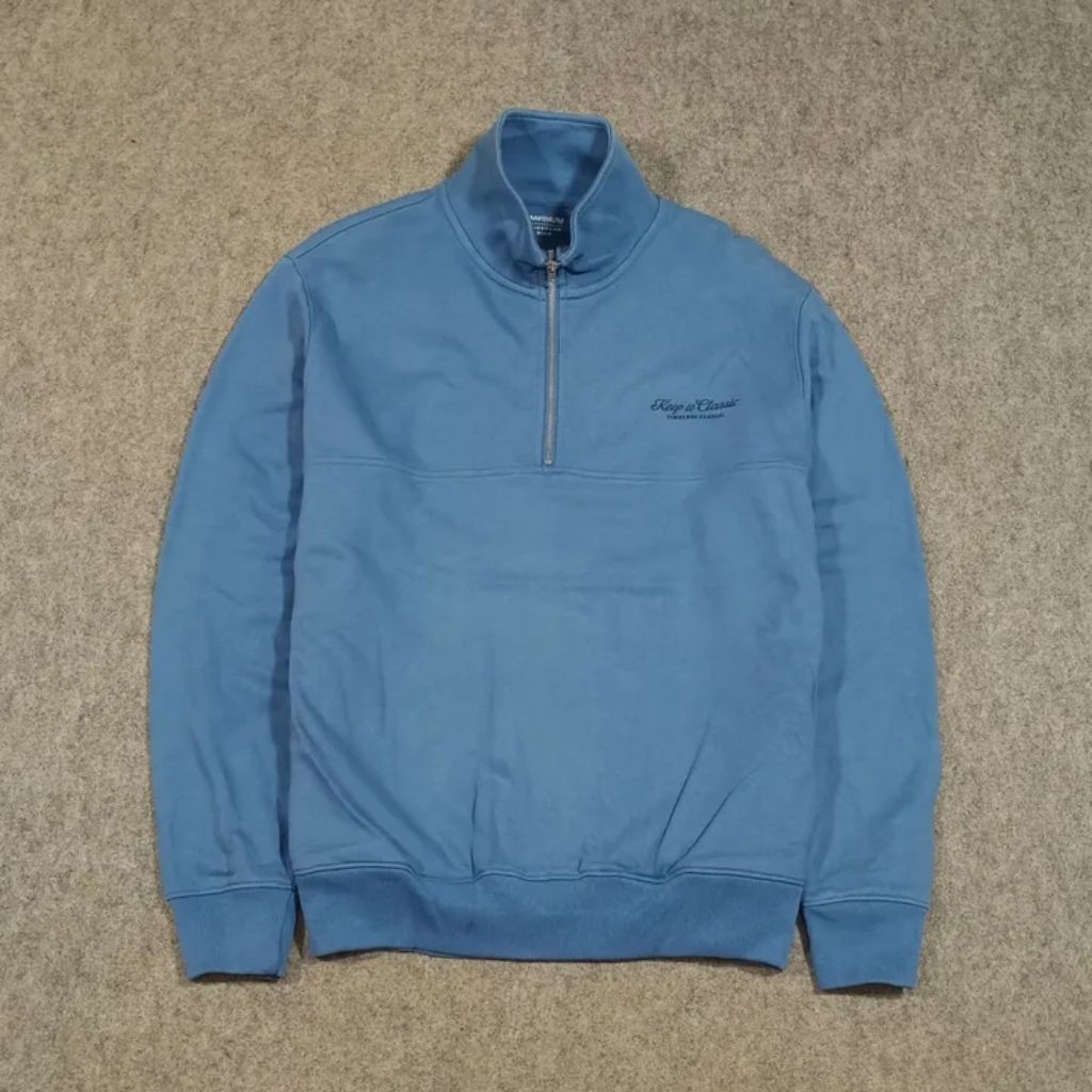 sweater half polos pria GIORDANO size M second