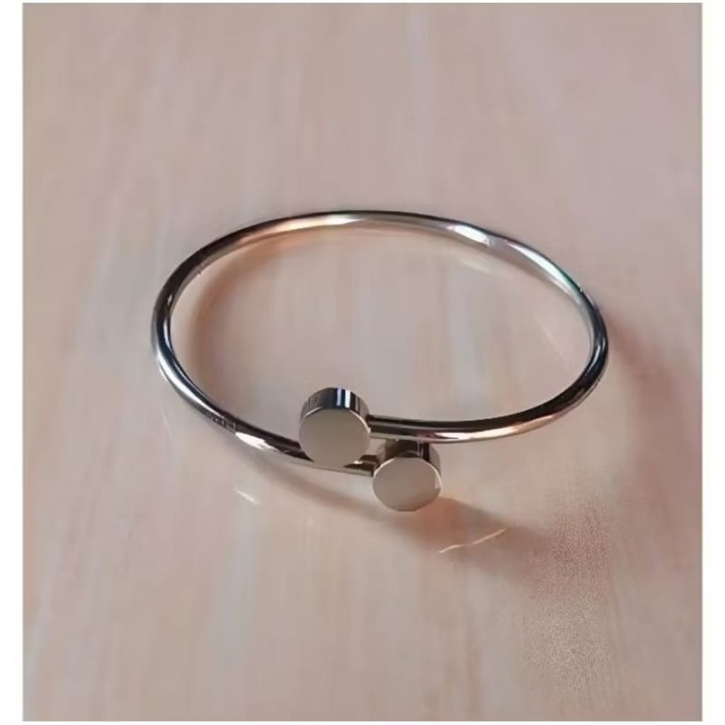 GELANG BAYI BESI PUTIH 100% ASLI BESI PUTIH MOTIF TABLET/TIDAK LUNTUR/ORIGINAL