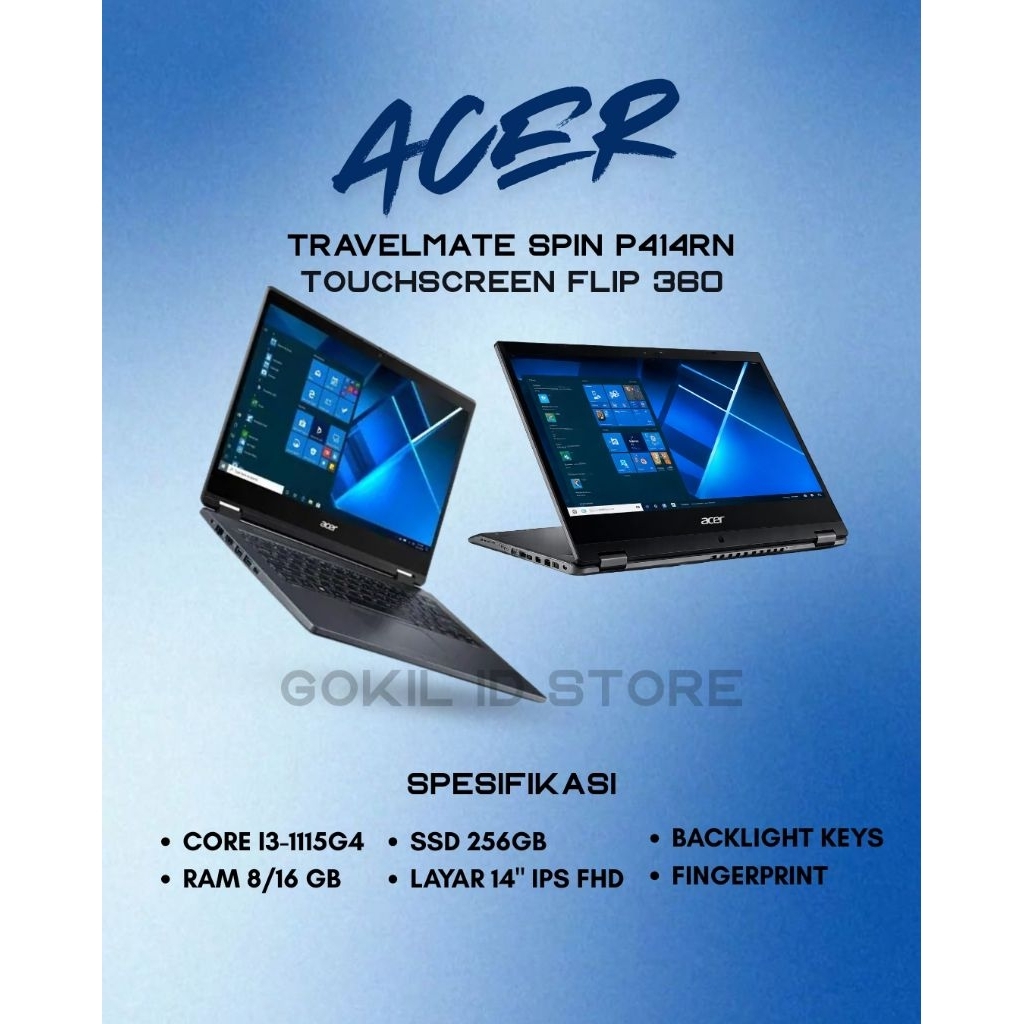 Laptop Toucscreen Acer Spin Core I3 1115G4 16GB 512GB