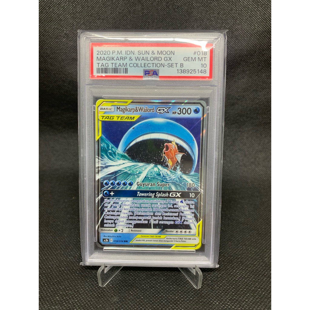 PSA 10 magikarp tagteam - slab grading pokemon original magikarp ar psa 10 rare dan termurah